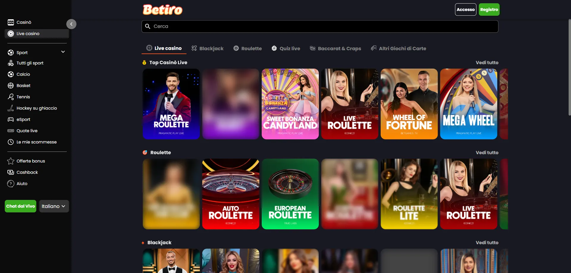 Betiro Casino mobile ottimizzato per smartphone e tablet